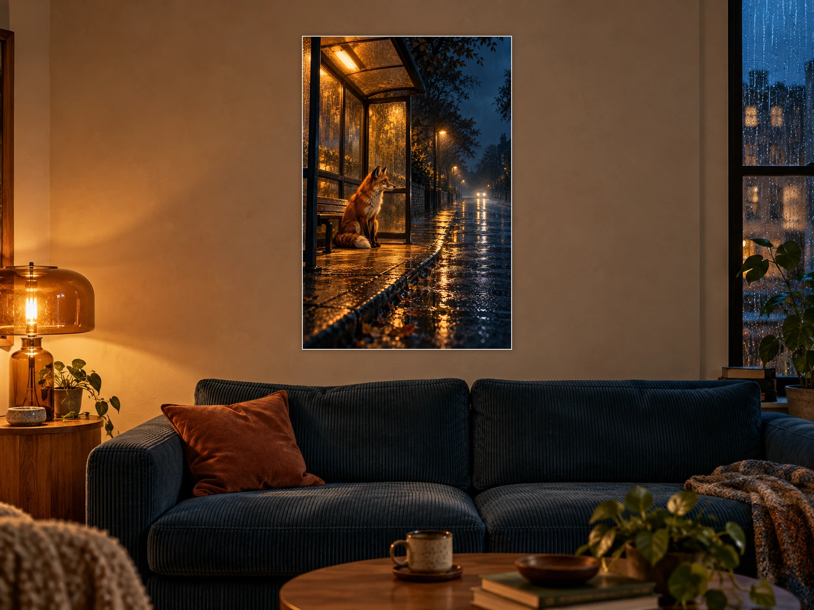 The Long Way Home unframed poster displayed in a living room