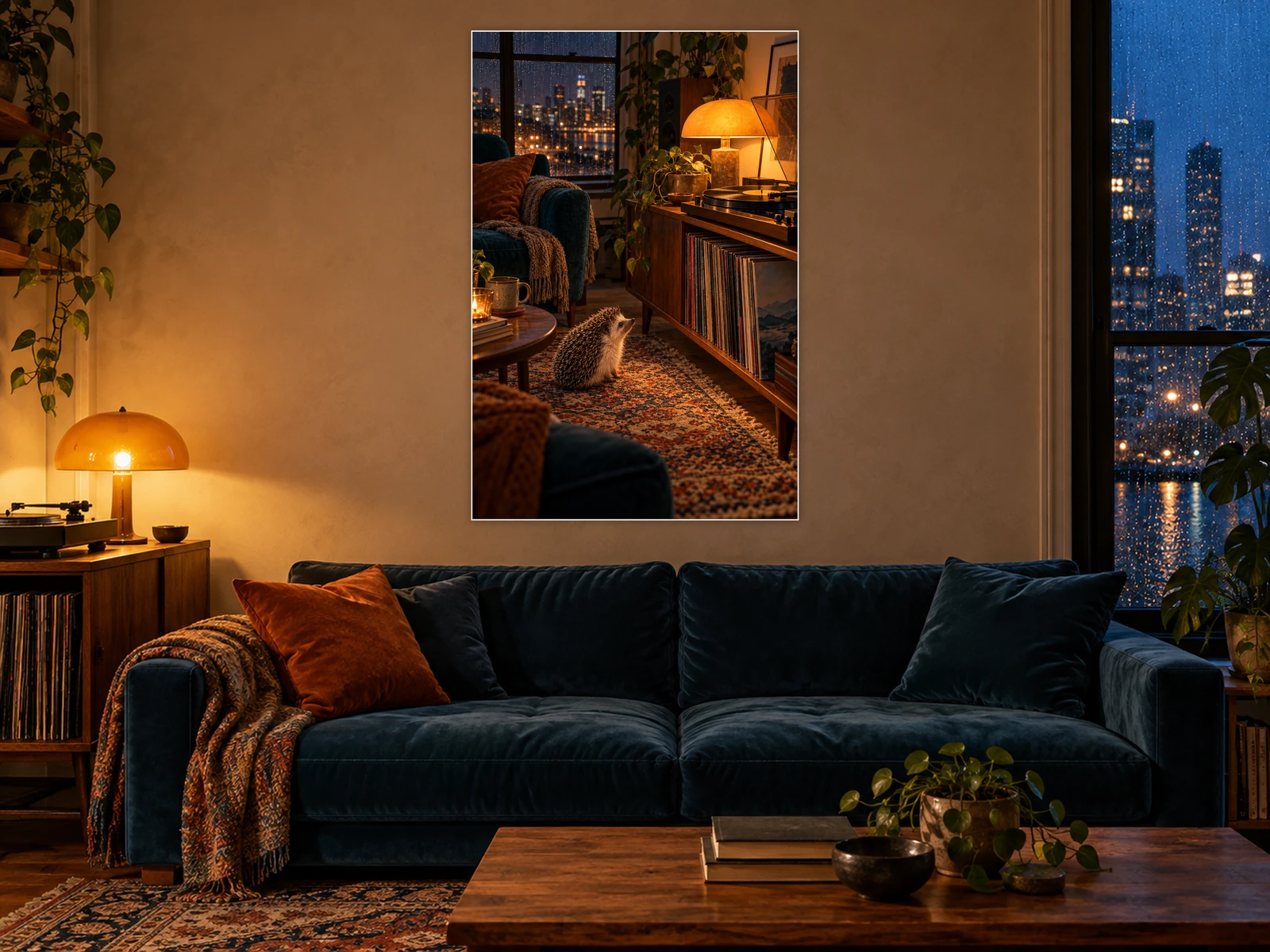 Still Spinning unframed poster displayed in a living room