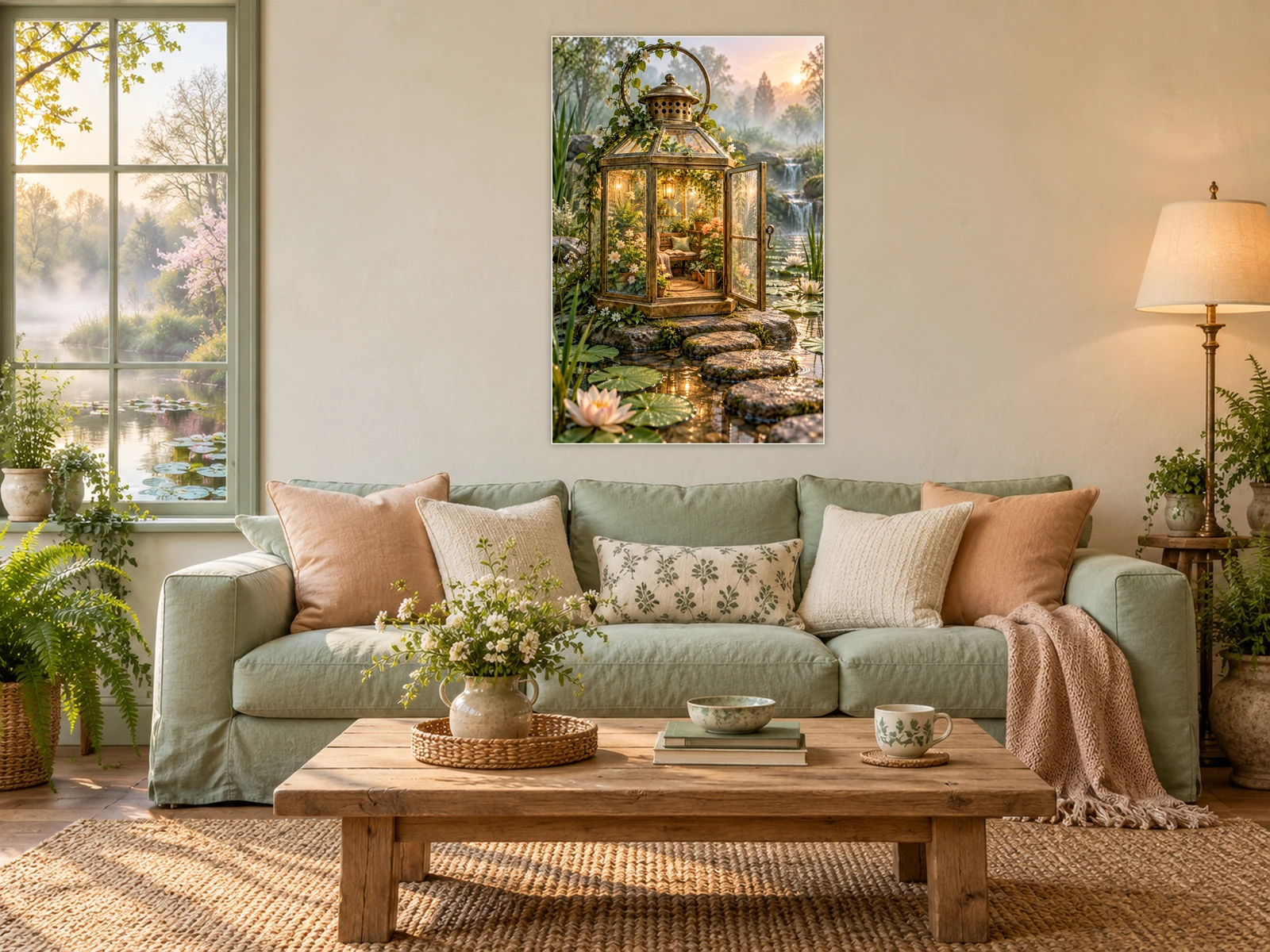 The Pocket Conservatory unframed poster displayed in a living room