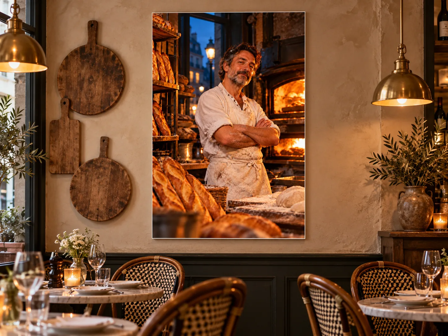 paris-boulanger unframed poster displayed in a second room